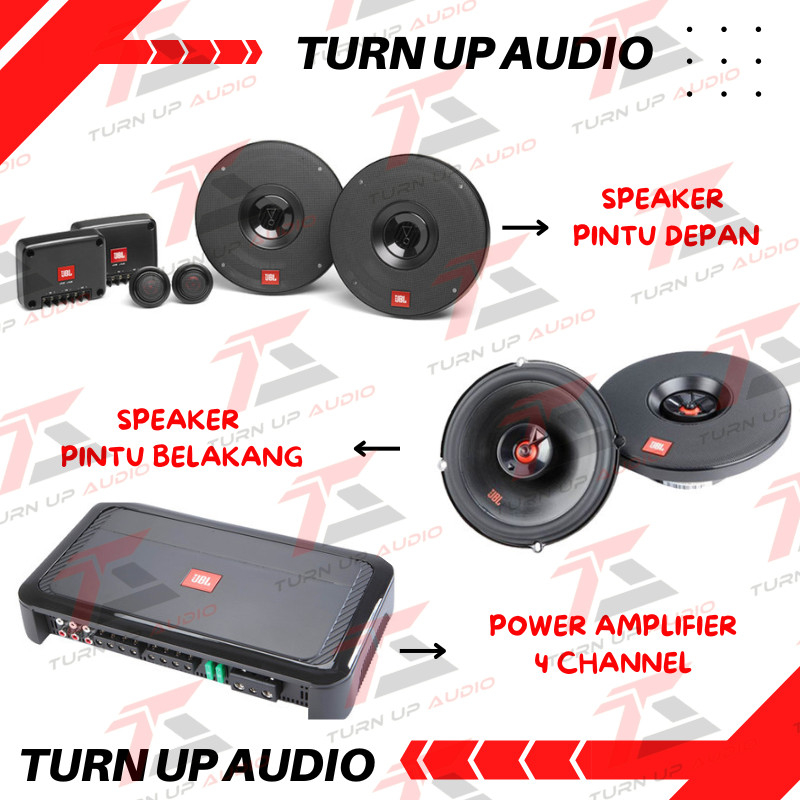 Paket audio mobil full JBL by HARMAN KARDON ORIGINAL  BERGARANSI speaker pintu depan belakang mobil 