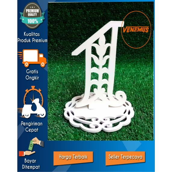 Nomor Meja Kayu Laser Cutting Stand