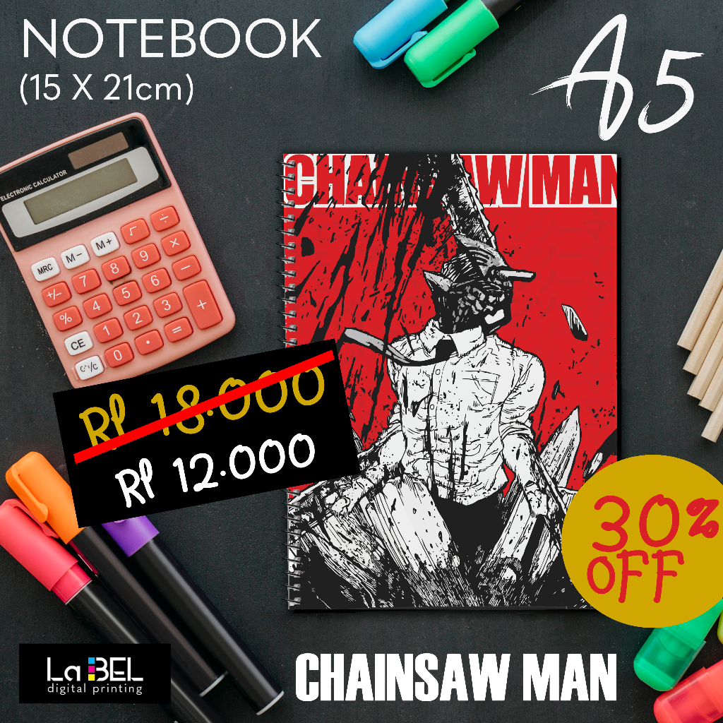 

Notebook CHAINSAW MAN - ANIME - Ukuran A5