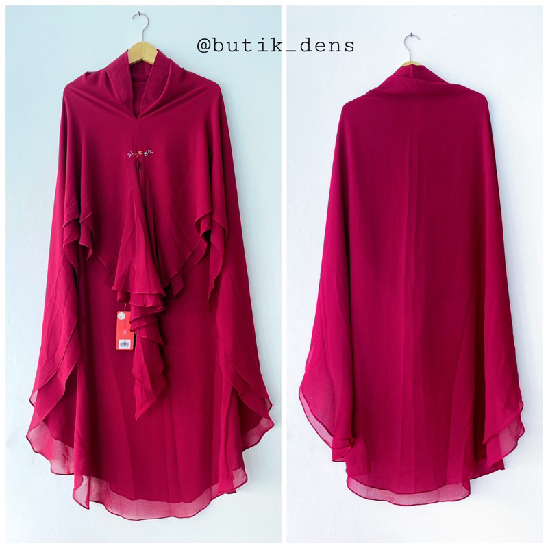 Khimar sisesa maroon
