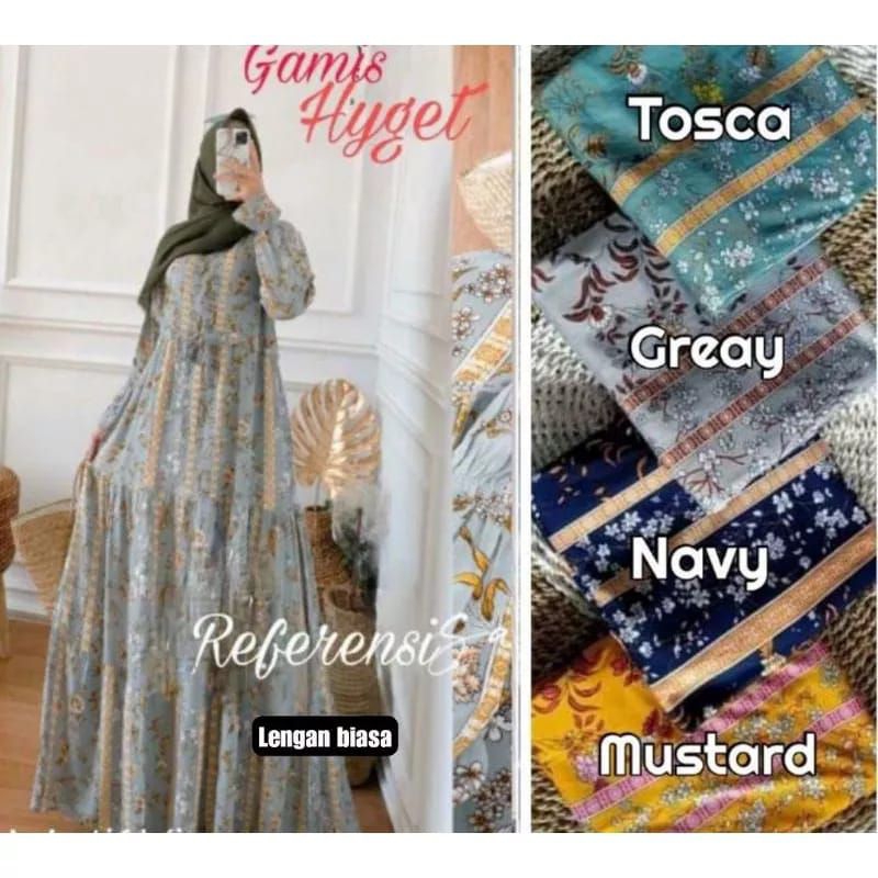 [UMMA DRESS] GAMIS BUSUI JUMBO JERSEY HYGET MOTIF