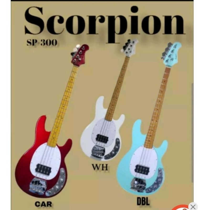 Gitar Bass sp300 scorpion deluxe series sp-300 sp 300 original. best product