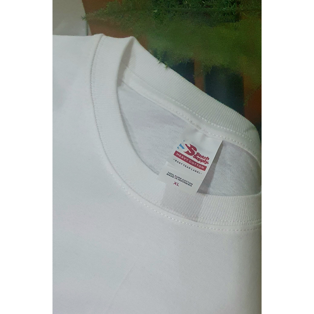 Tshirt Stitch Supply HEAVY Cotton PUTIH Panjang sz S M