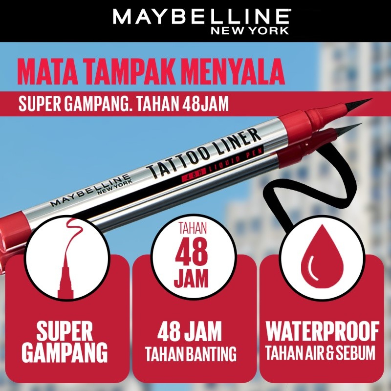 Maybelline Tattoo Liner 48H Liquid Pen Black