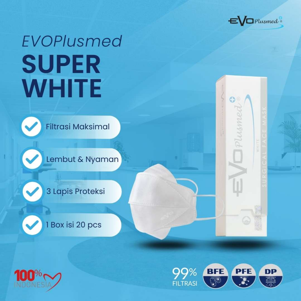 Masker Evo Plusmed 4D Super White Limited Edition