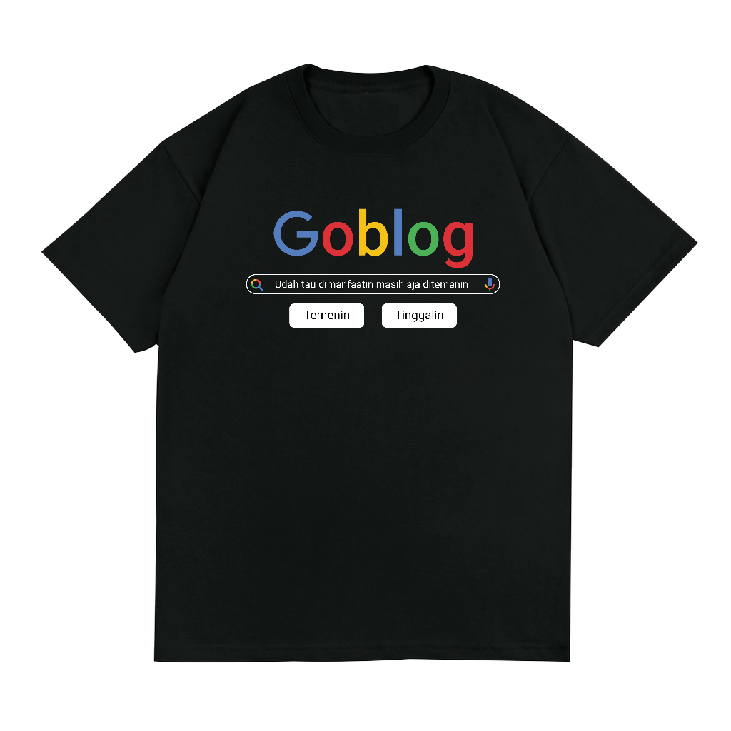 Baju Kaos Kata Unik GOBLOG GOOGLE LOGO Kaos Distro