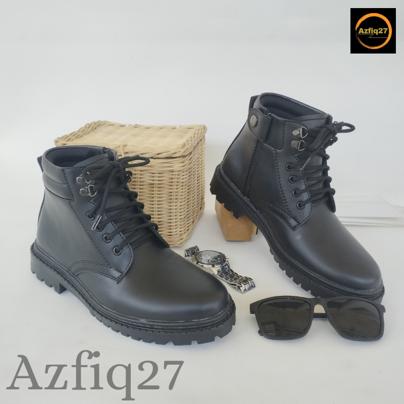 Sepatu Pdh Doff Terbaru Tni Polri Security Basarnas Sol PVC GARUDA Merk Azfiq27 #1 Doff