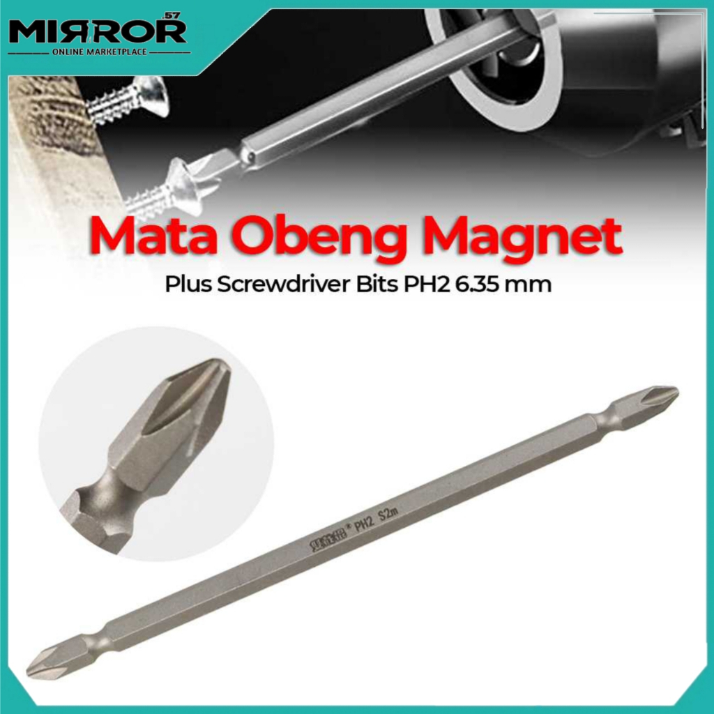 Mata Obeng Magnet Obeng Plus Screwdriver Bits PH2 6.35 mm