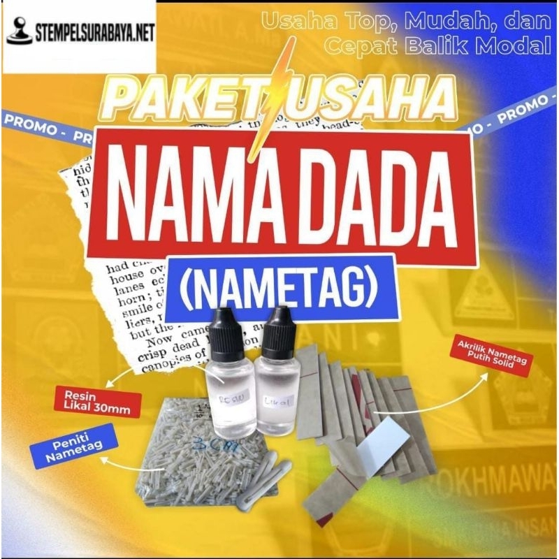 

PROMO!! Paket Usaha Nama Dada Akrilik Nametag Akrilik