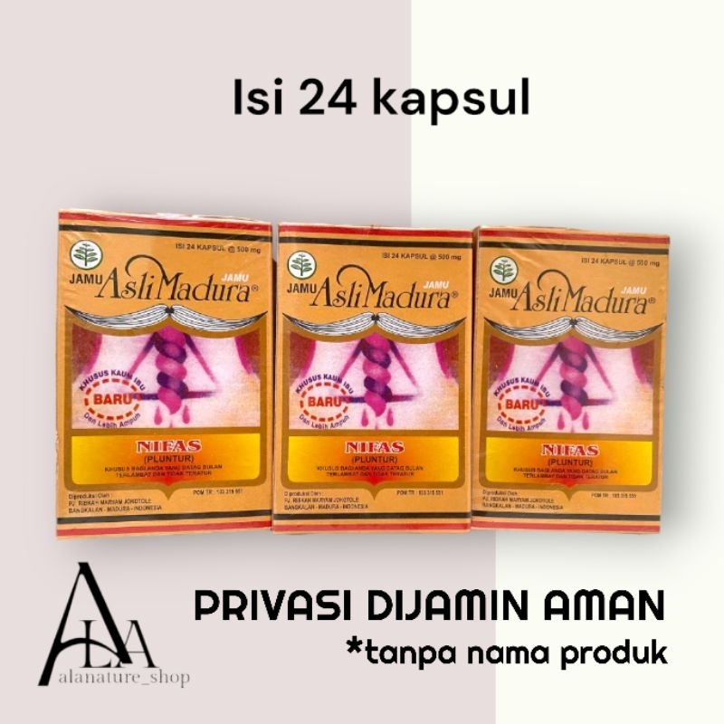 Jamu Nifas Peluntur | Wanita Datang Bulan Asli Jokotole Madura 24kapsul