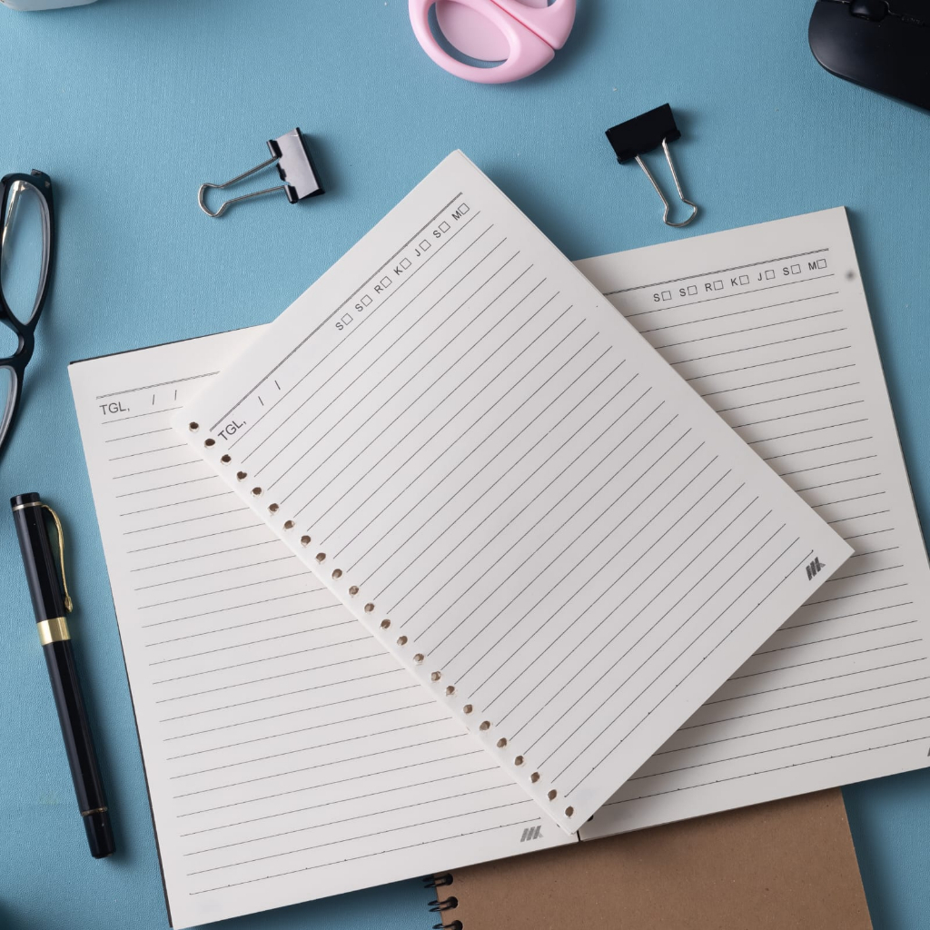 

Refill/Isi Ulang Kertas Notebook A6 / bookpaper A5/ brownpaper A4/Murah Terlaris