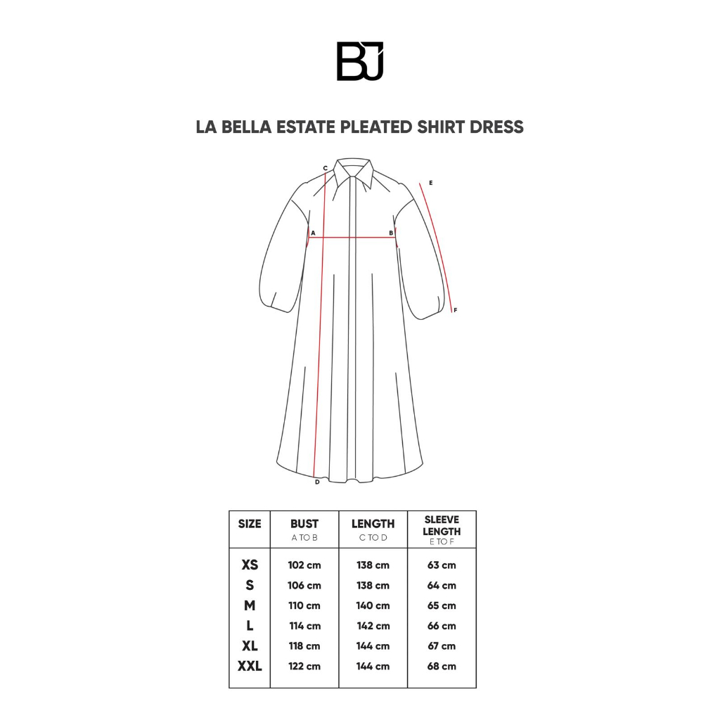 LA BELLA ESTATE PLEATED SHIRT DRESS - BENANG JARUM