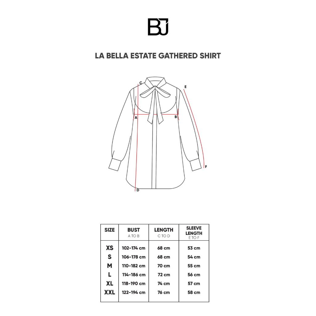 LA BELLA ESTATE GATHERED SHIRT - BENANG JARUM