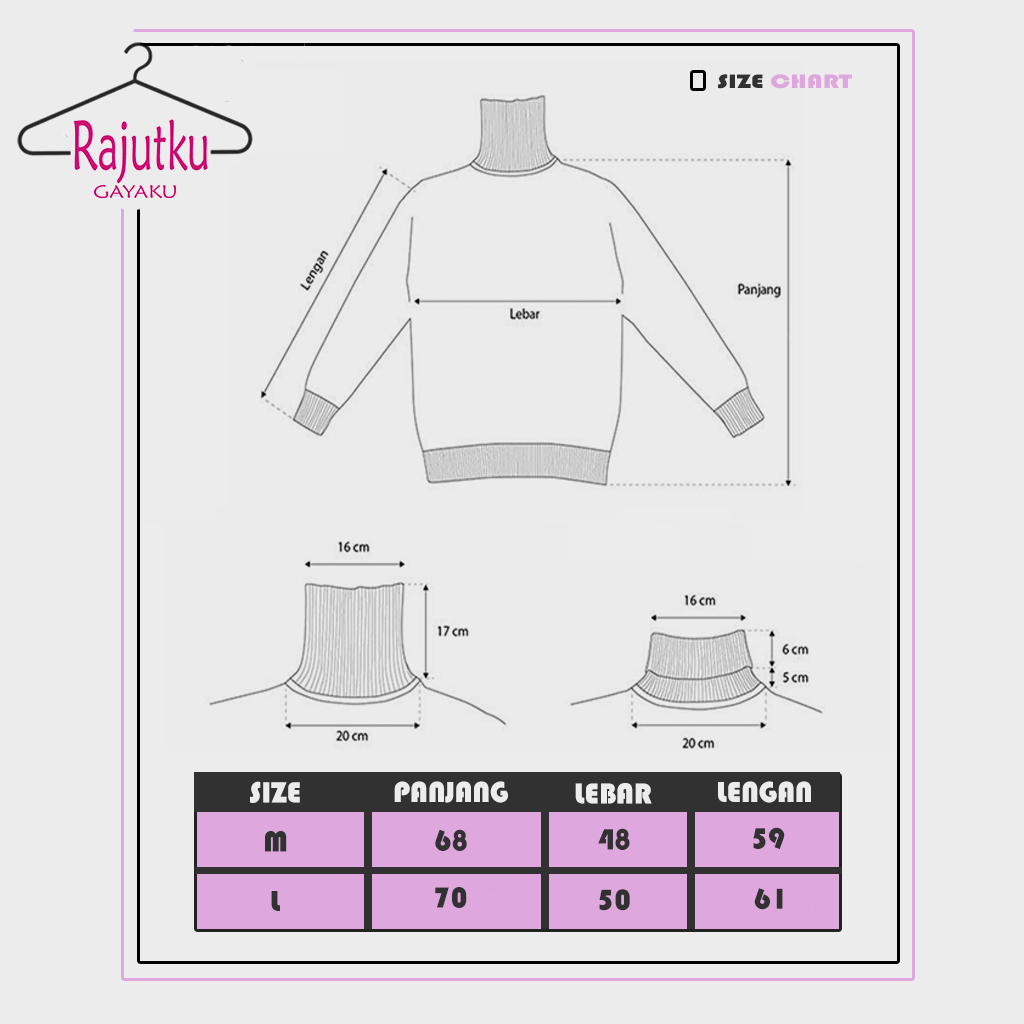 Vct861 Sweater Rajut Pria Turtleneck Striphand Baju Kerah Tinggi Pria Dewasa Lengan Panjang Bahan