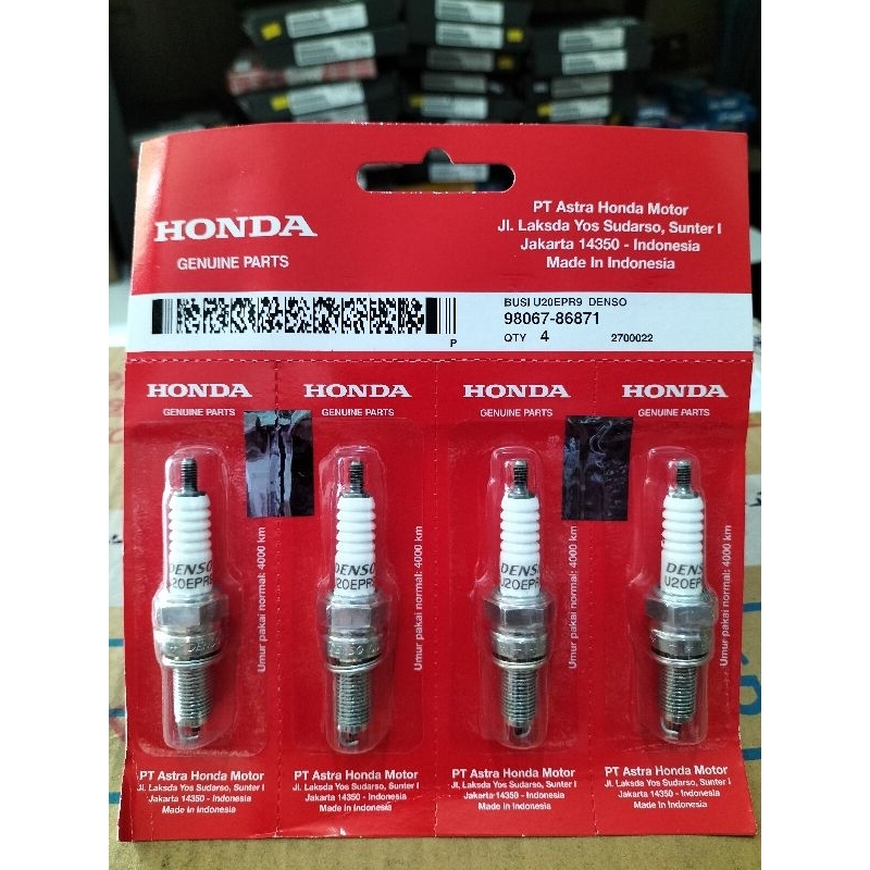 BUSI DENSO U20 KARISMA SUPRA X125(PANJANG) ORIGINAL AHM