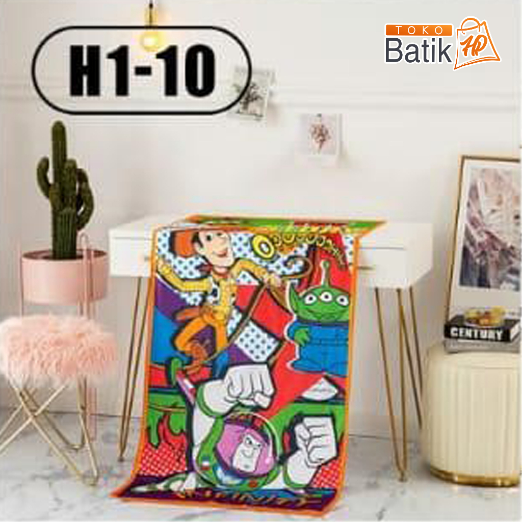 [PROMO] HANDUK MICROFIBER KARAKTER PRINTING / HANDUK MANDI 70CM X 140CM - MOTIF RANDOM