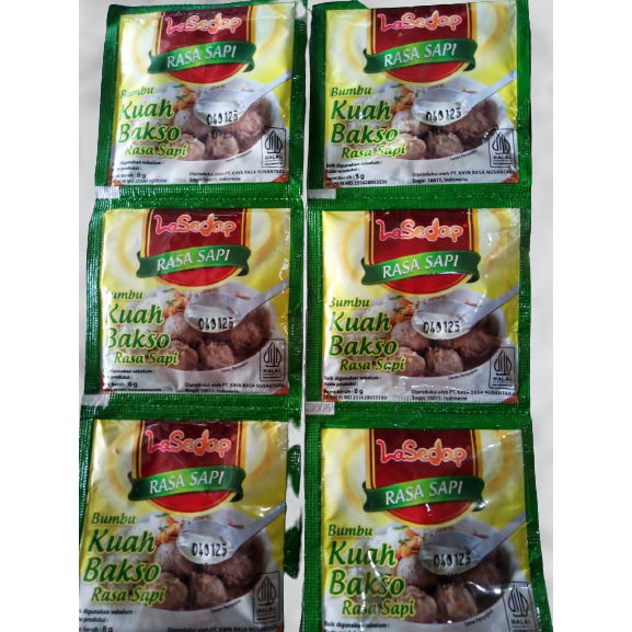 

LaSedap Kuah Bakso Rasa Sapi Renceng [12 x 8Gr]