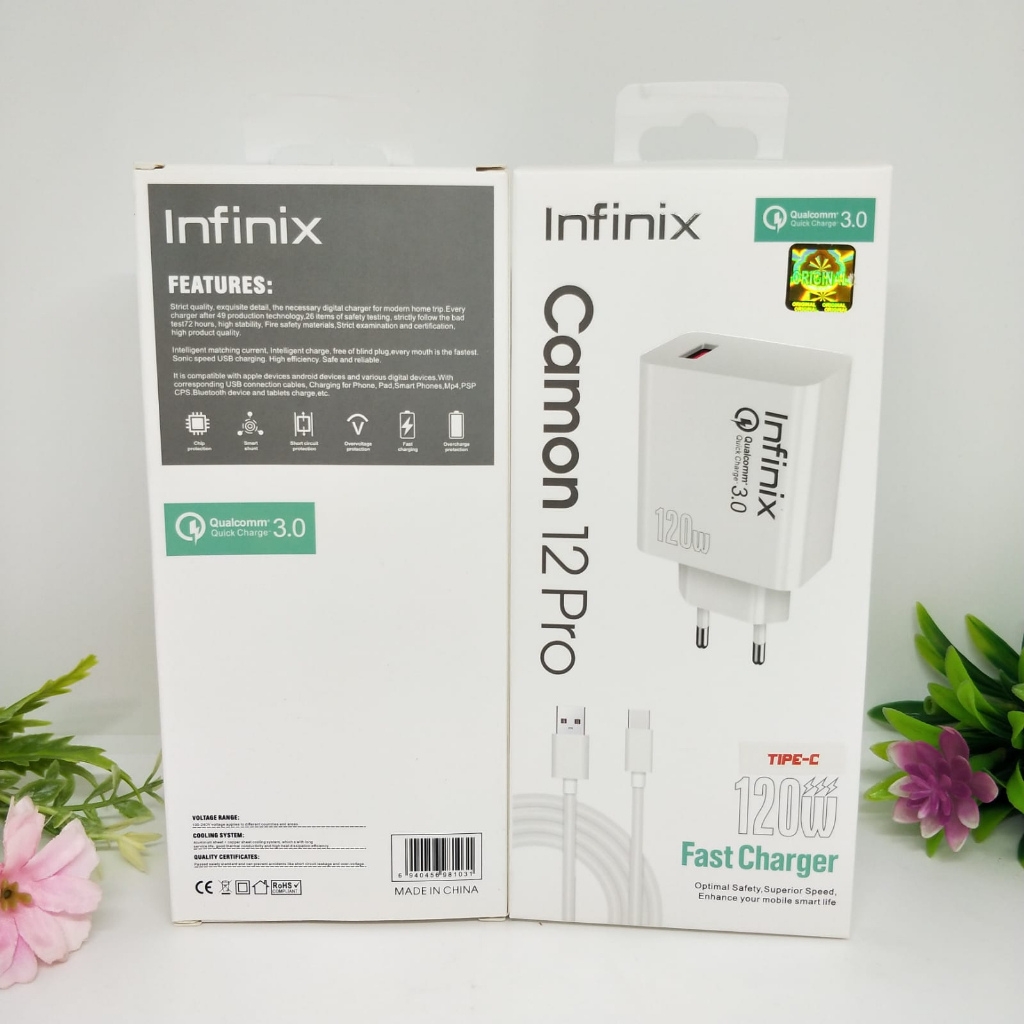 [MINIGO] CHARGER INFINIX CAMON 12 PRO 120W Ori 100% fast charging SMART CHARGING casan berkualitas tinggi FOR ALL SMARTPHONE