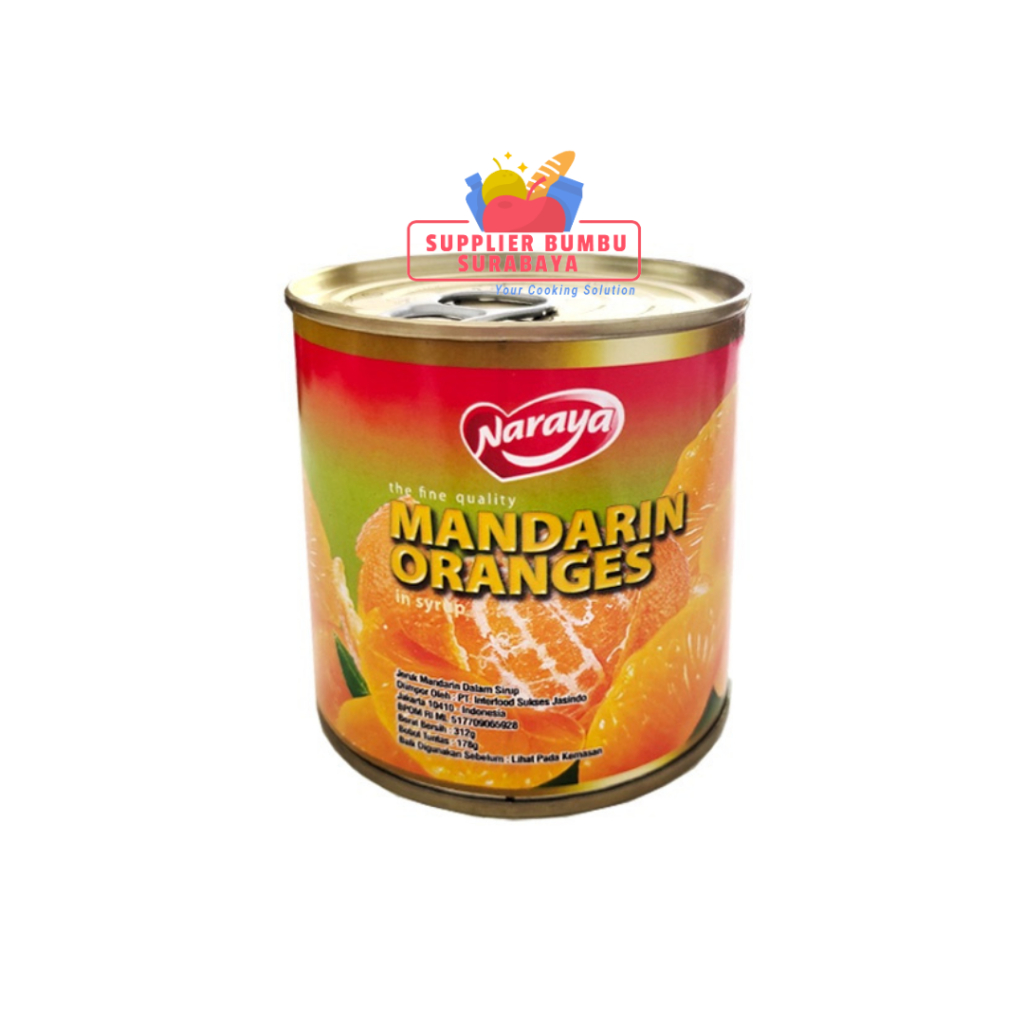 Naraya Jeruk Mandarin Orange Kaleng 312g