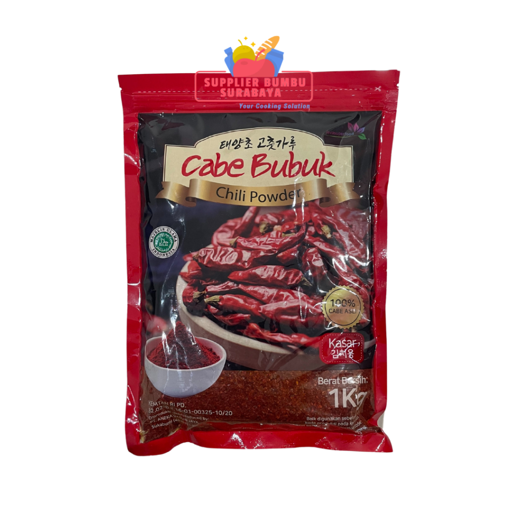 Gochugaru Bubuk Cabe Kasar Halus Cabai Red Pepper Powder Korea Halal Kemasan 1Kg