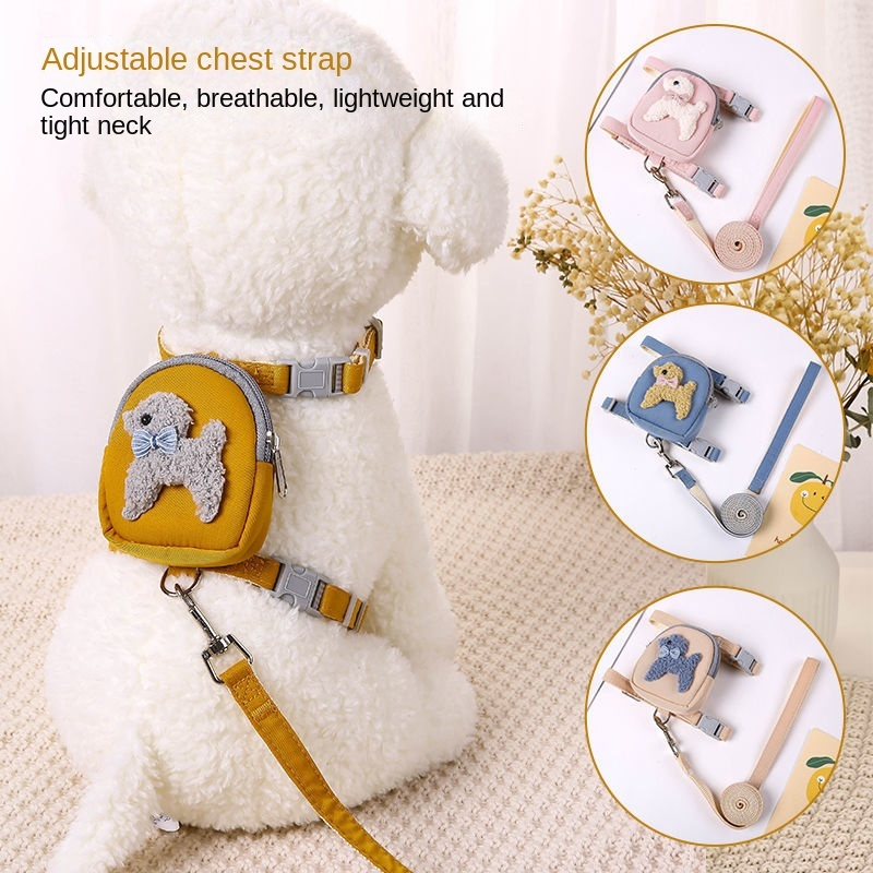 Harness Anjing Kucing Tali Tuntun Hewan Peliharaan Dompet Design / Pet Leash Dog Cat