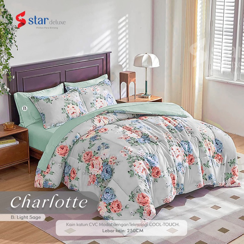 kain sprei meteran charlotte star