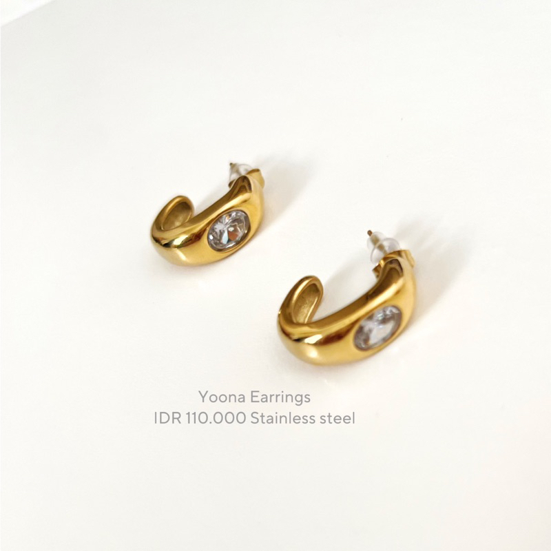 Yoona Earrings ; Stainless steel earrings; Anti karat anting ; hypoalergenic earrings