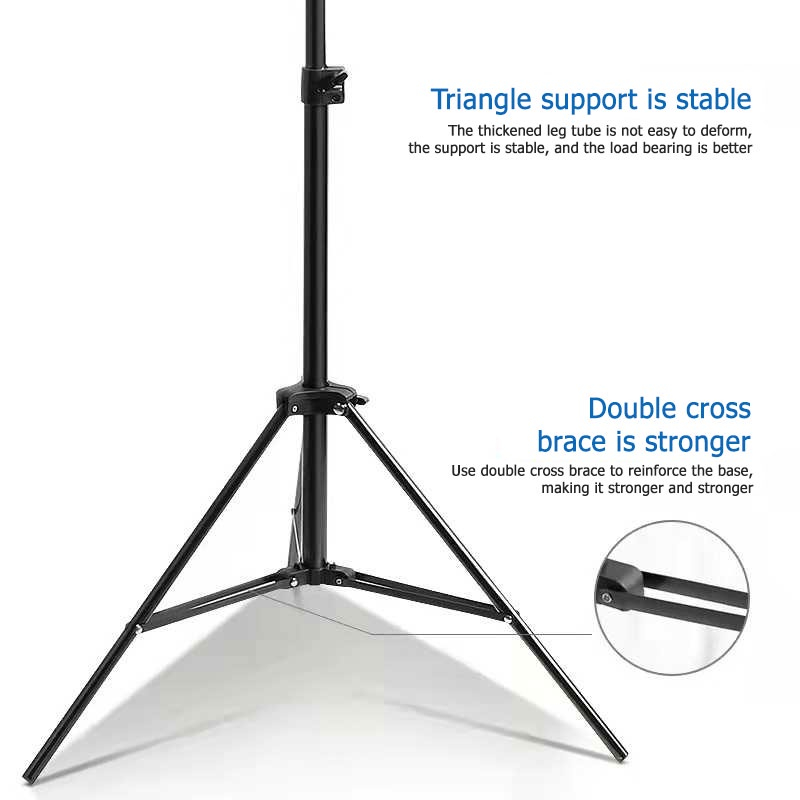 Paket Studio Light Stand 3 Meter with Bag + Lamp Holder + Payung Putih