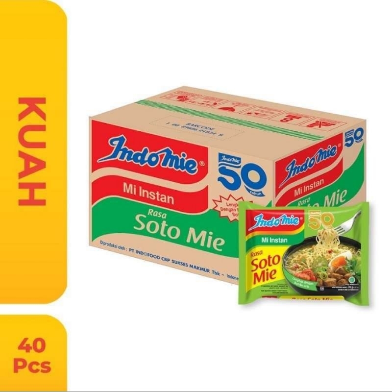 

INDOMIE SOTO MIE 1DUS (40pcs)