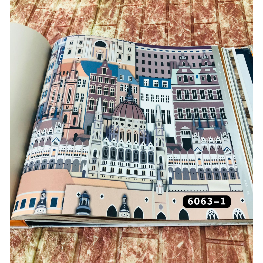 Wallpaper Dinding Korea Gedung Pemandangan Kota 3D Hera