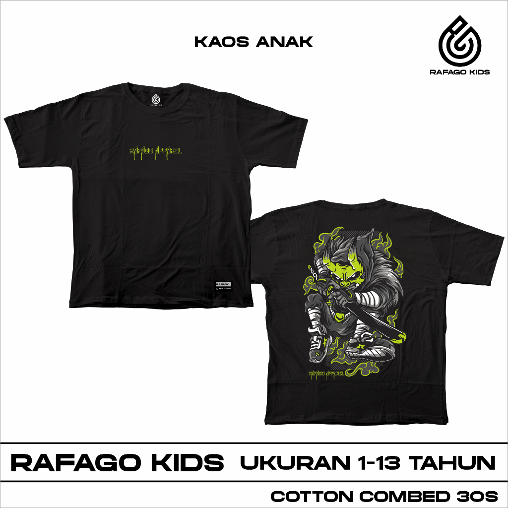 Rafago Kids Kaos Baju Anak Distro Green Goblin Usia 1-13 Tahun