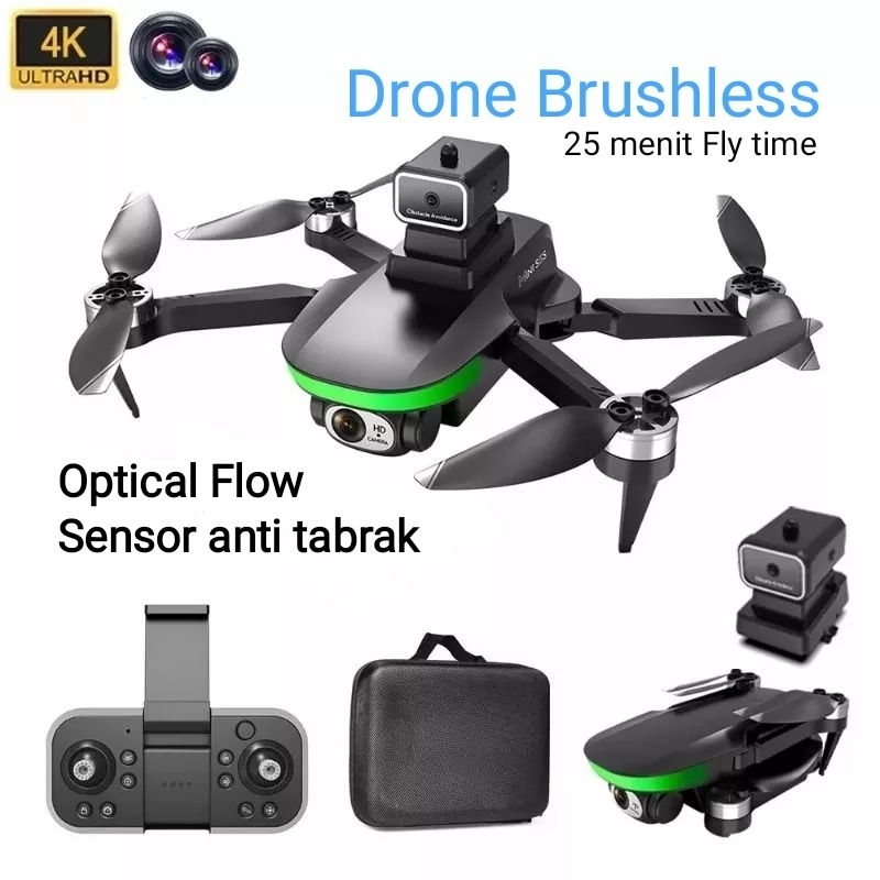 PROMO 11 HARI !! Drone S5S Brushles 6K kamera &amp; optical flow