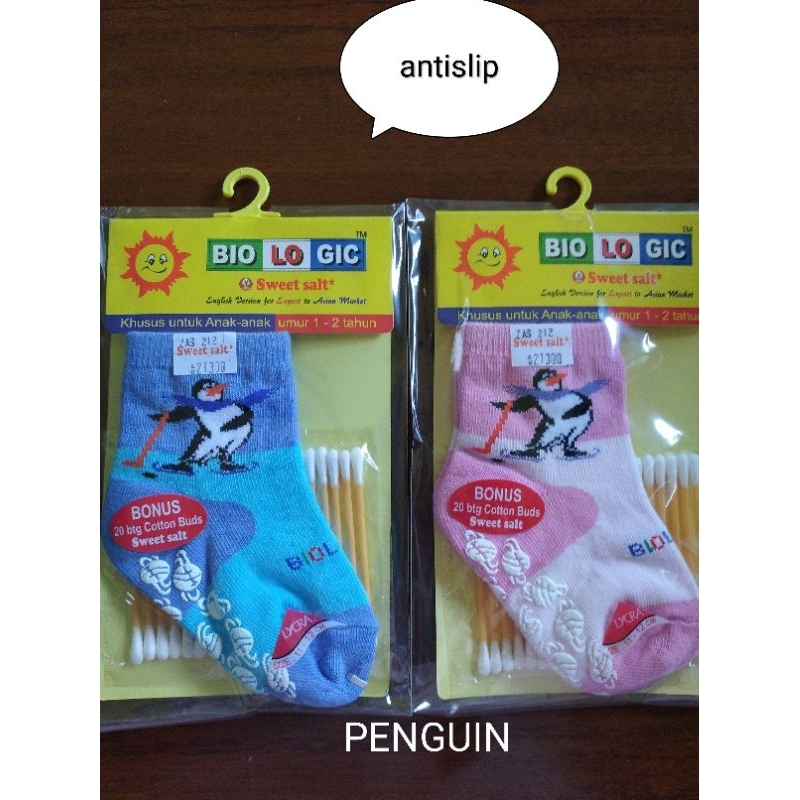 Ideal biologic zwitsal kaos kaki Antislip bayi anak 6 m sd 18 m