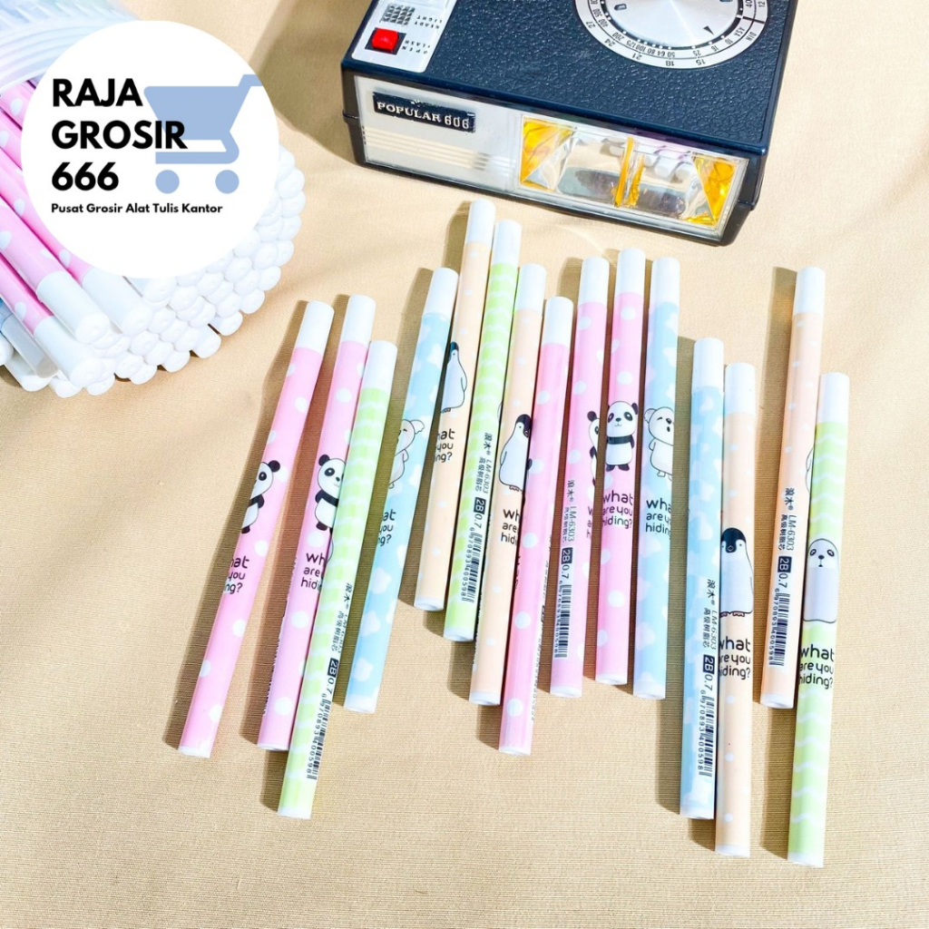 ISI PENSIL POLKADOT TABUNG LANGMU LM-6303 ukuran 0.7 REFILL PENCIL TERMURAH COD KADO UNIK IMUT