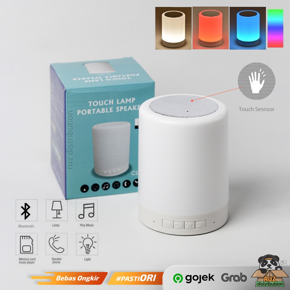 Speaker Smart Touch Lamp Bluetooth Speaker CL-671 M9 Lampu Tidur Sentuh Bunglon Disko mini Speaker Aesthetic