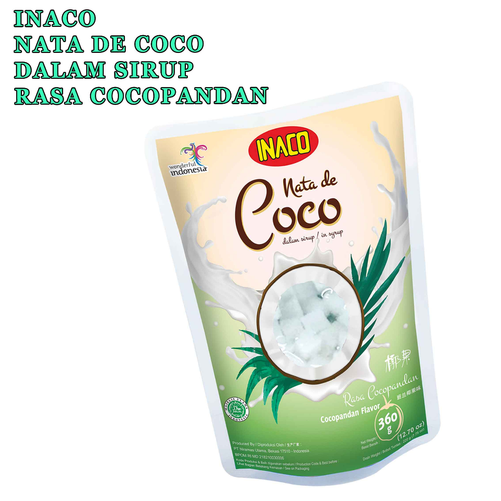 Minuman Coconut Gel * Inaco Nata De Coco * Minuman Rasa Cocopandan Flavor * 360gr