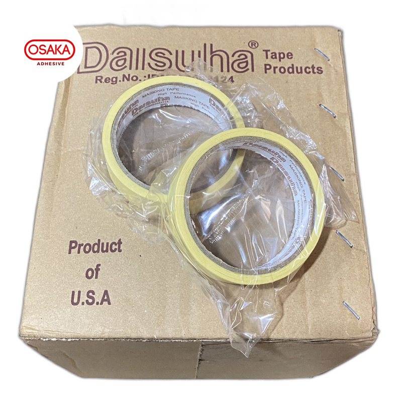 

[1 Dus isi 36 Pcs] Masking Tape / Lakban Kertas Daisuha 24mm / 1 inch x 15 yard x Daimaru