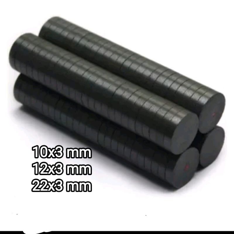 10 PCS Magnet Hitam Ferrite Model /  Magnet Hitam Kulkas / Magnet Bulat