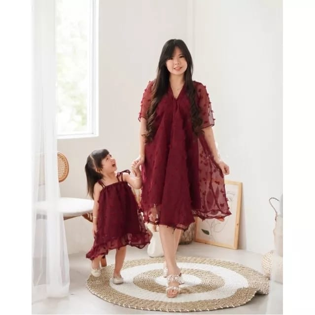 JENNIE RUBIAH KIDS COUPLE MOM DRESS ANAK