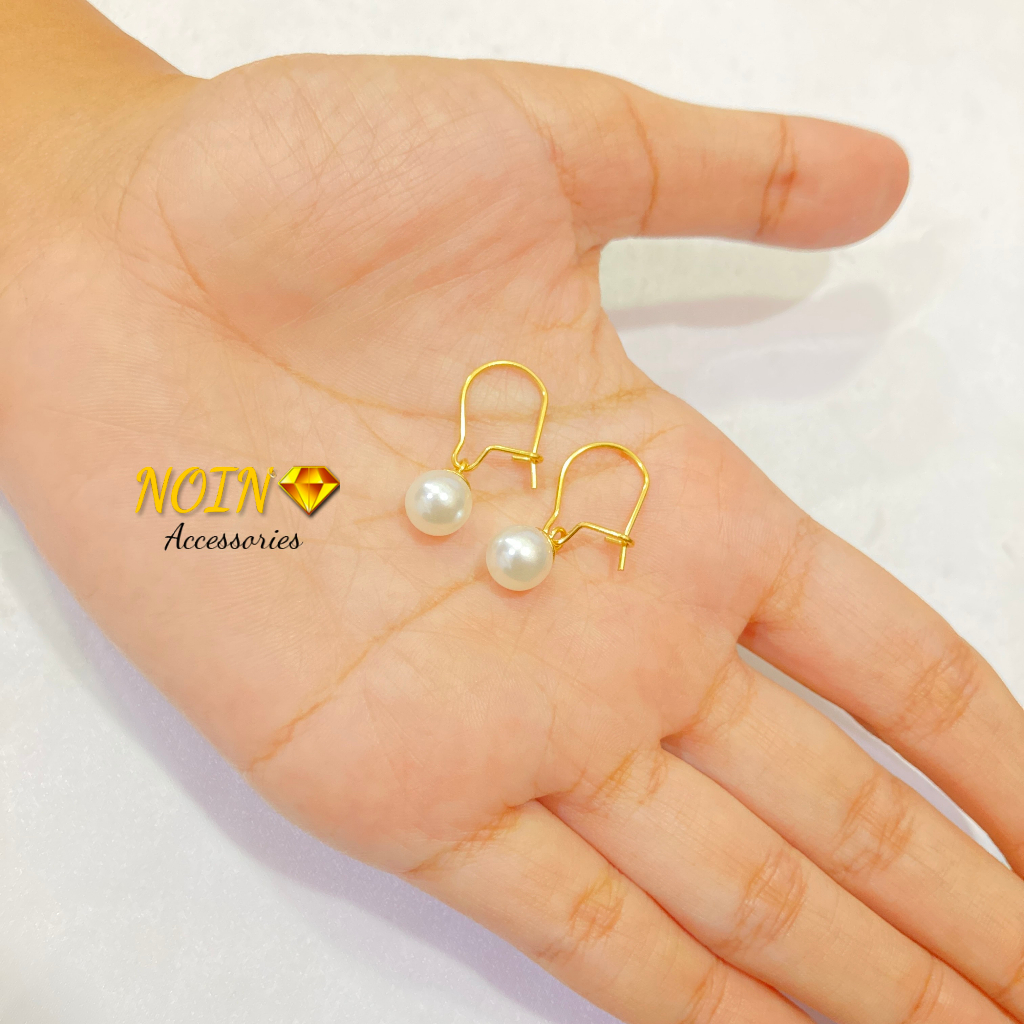 Anting Titanium Wanita Mutiara Korean Earing Aksesoris Fashion Murah Anti Karat