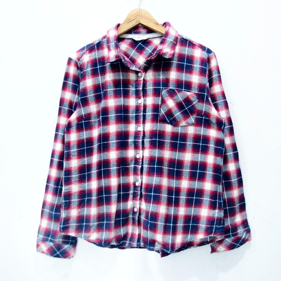 DW333 SIZE L COLZA KEMEJA FLANNEL WANITA