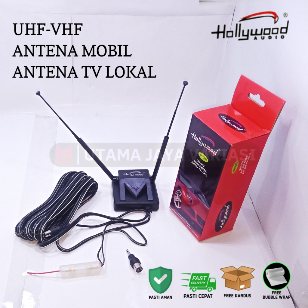 Antena Mobil  Antena TV UHF VHF HW-088S Merek Hollywood Audio