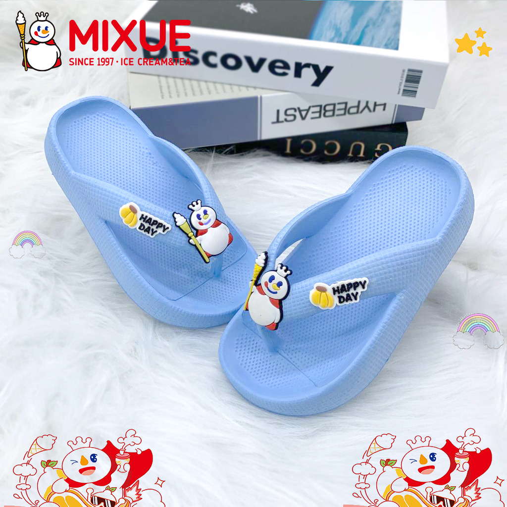 Sandal Jepit Sandal Anak Perempuan Bahan Karet Anti Licin Motif Mixue Terbaru UK 24 - 35