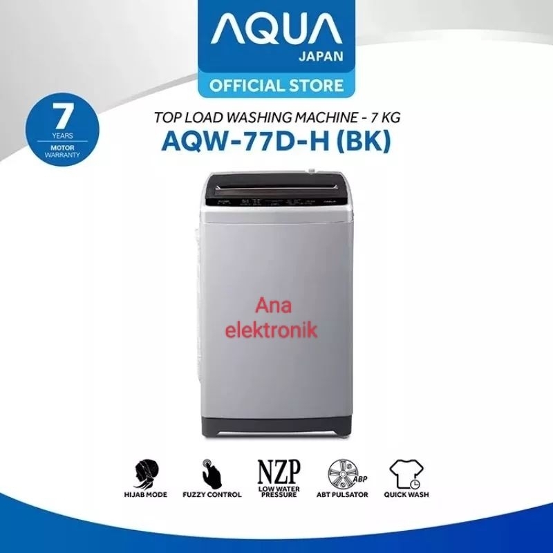 MESIN CUCI AQUA AQW- 77D-H ( BK ) BATAM