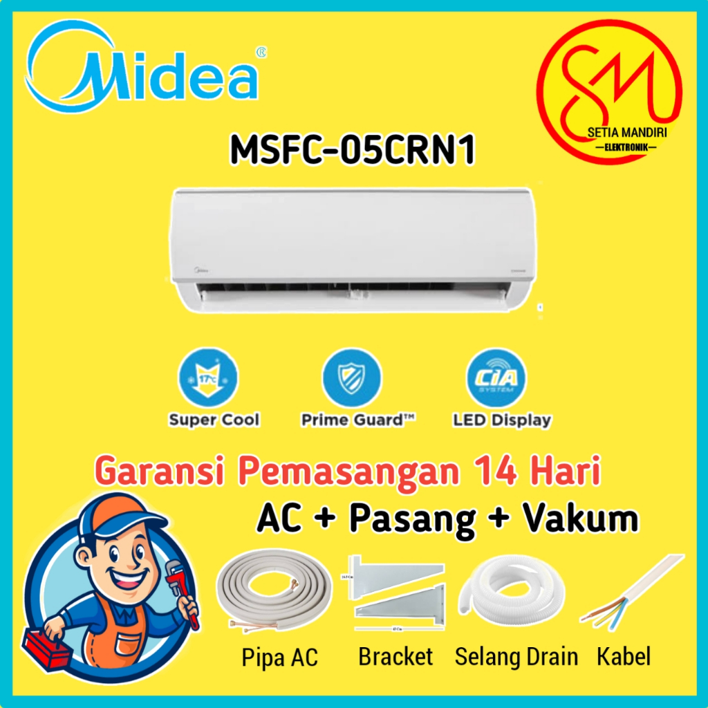 AC MIDEA 0.5 1/2 PK Standart MSFC05CRN