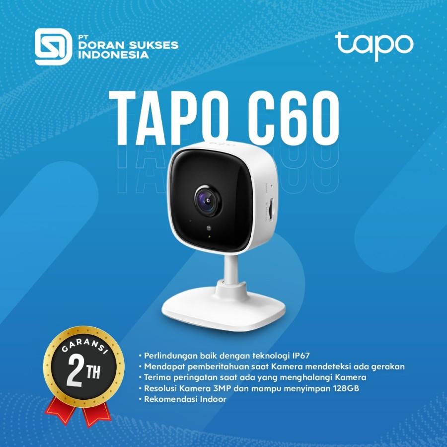 Tapo TC60 Home Security Wi-Fi Camera 2MP 1080p - Garansi Resmi