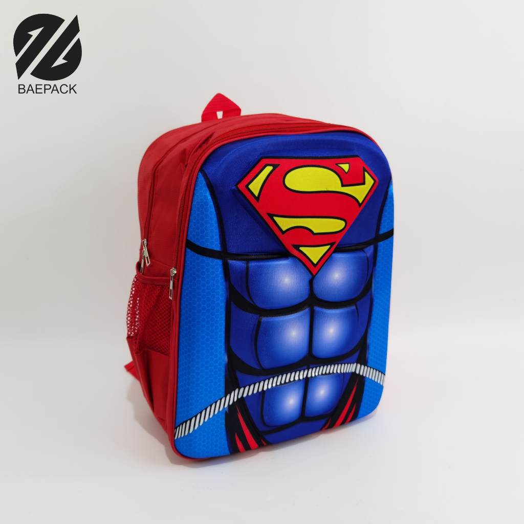 Tas Anak Laki-laki Ransel Sekolah karakter Superman dan Captain America / tas anak tk / tas sekolah / Original Baepack