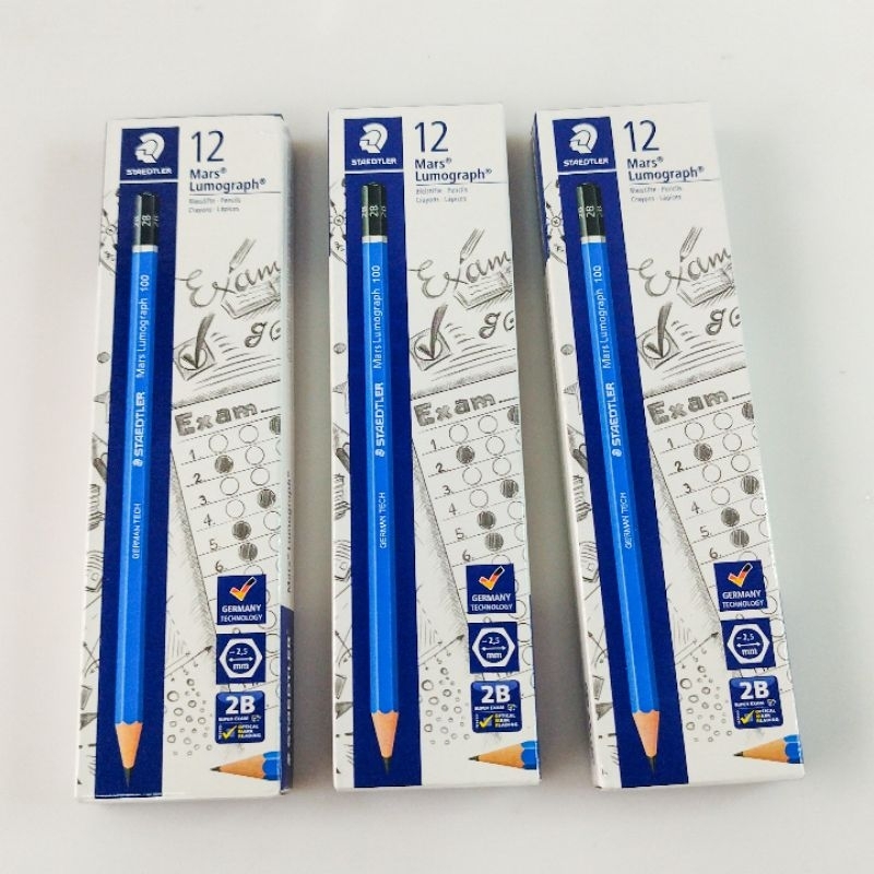 Pensil 2B Staedtler Isi 12pcs Pencil Mars Lumograph