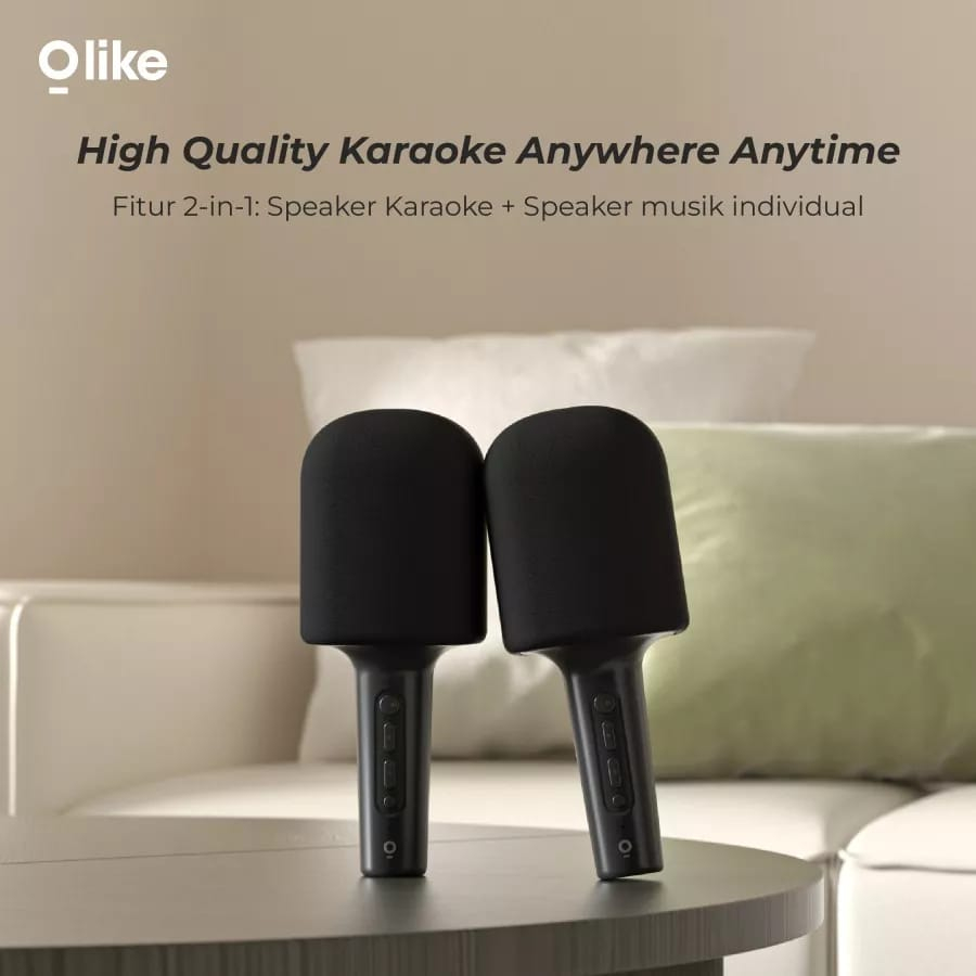 C_ Olike KM1 Microphone Portable Bluetooth 5.0 Mic Combo Smart Karaoke