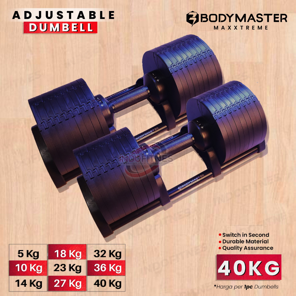 MAXXTREME 40KG BM-A040 Premium Bodymaster Adjustable Dumbell - Barbel Dumbel Gym Import Fitness